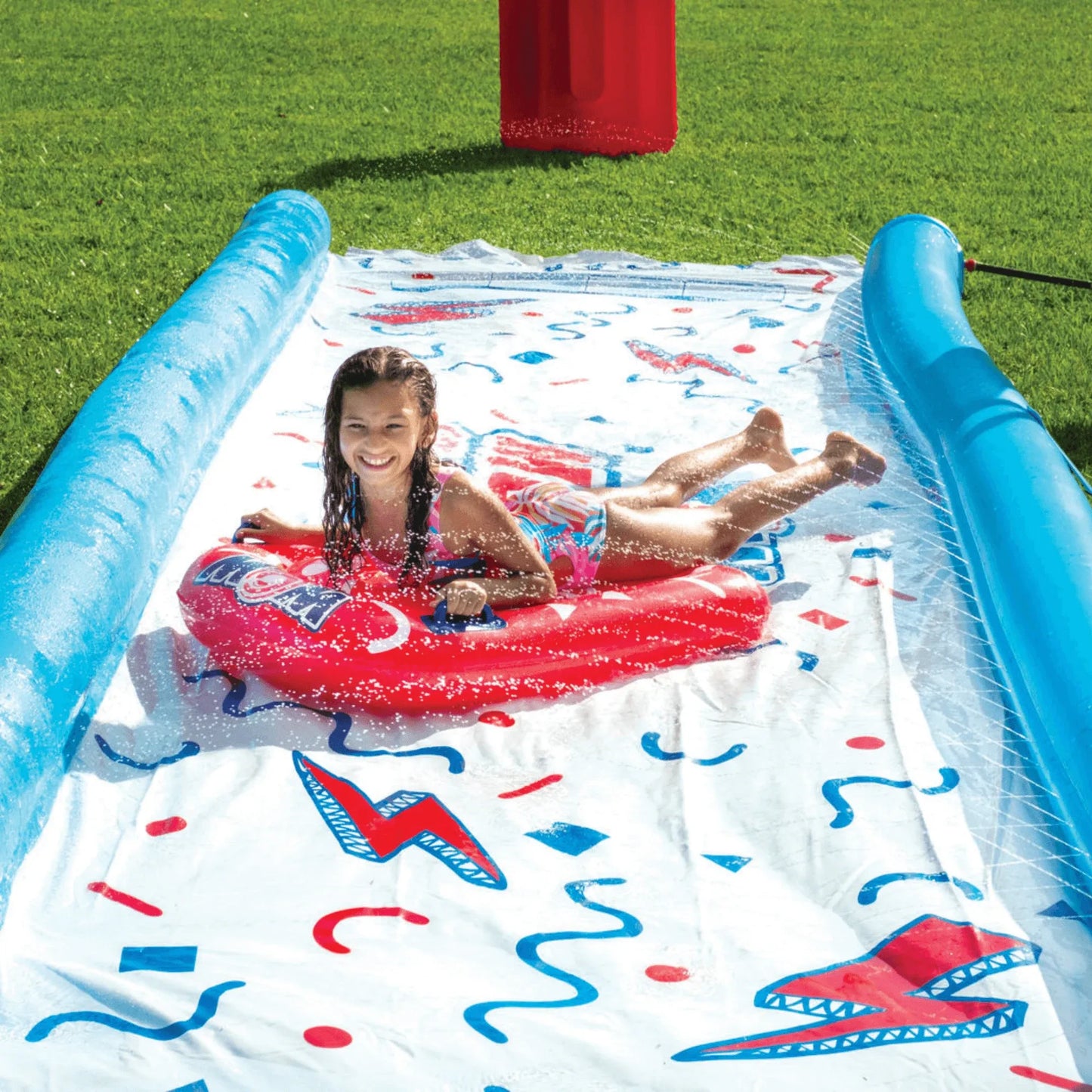 WOW Watersports 25 Ft Mega Backyard Slide w Splash Pool and High Side Walls