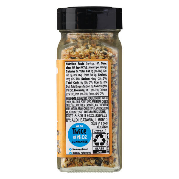 Stonemill Asiago Cheese Bagel Seasoning, 2.4 oz