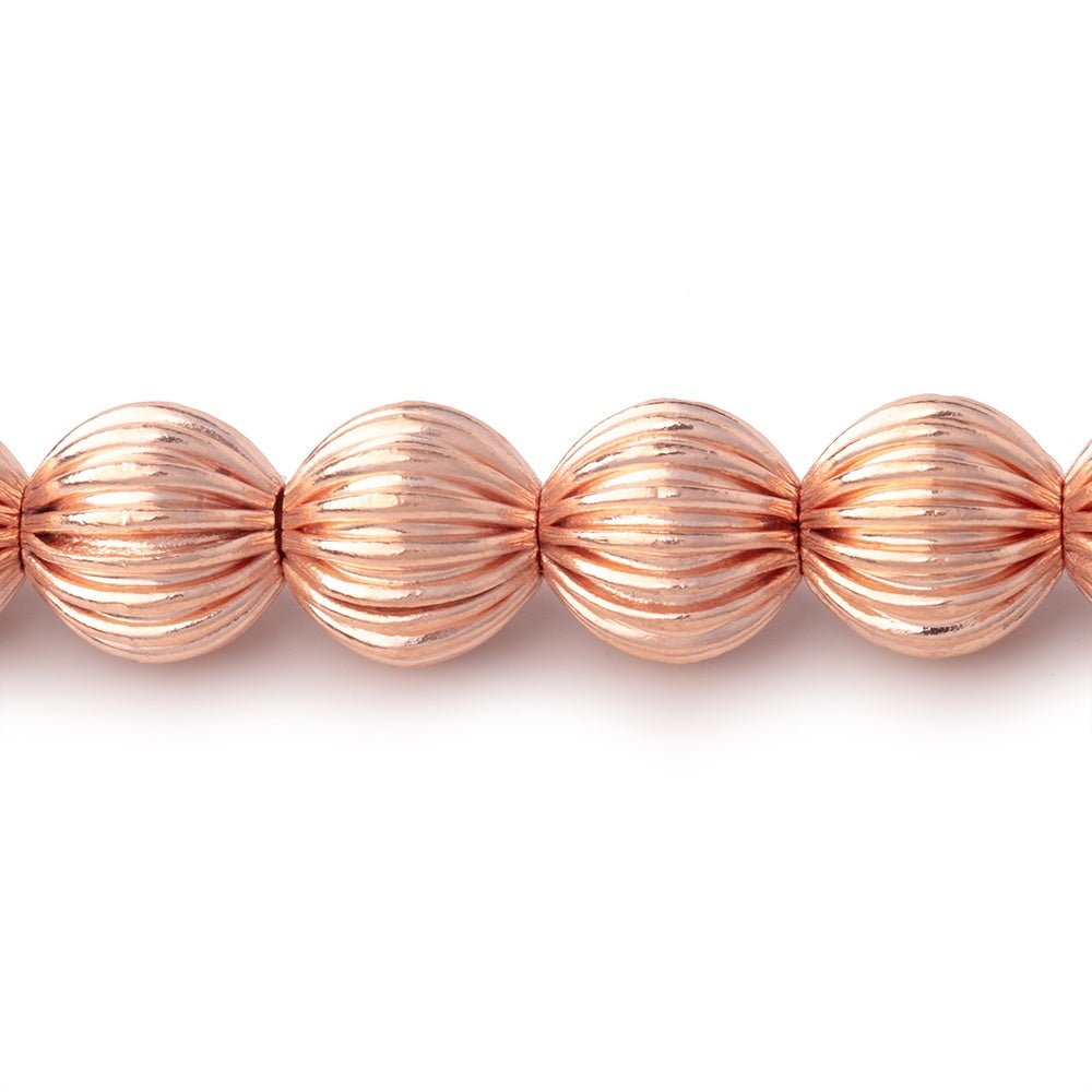9mm Corrugated Round Beads
