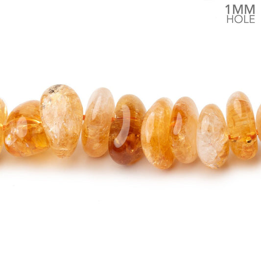 9x8-17x10mm Bi-Color Citrine Plain Nugget Beads 16 inch 63 pieces