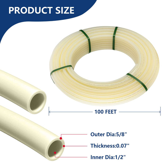 1/2" 100ft PEX-A Pipe (White & Cutter)