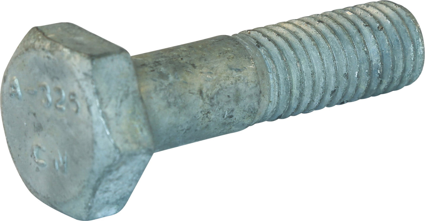 1 1/8-7 x 7 A325 Type 1 Heavy Hex Bolt Hot Dipped Galvanized Domestic USA - Bulk Keg (30)