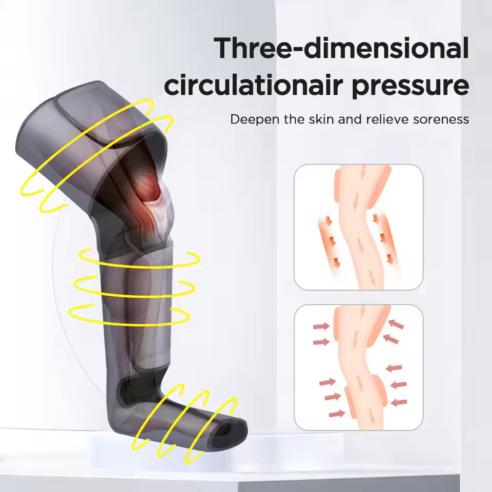 Foot compressed air pressure household electric leg massager air wave leg massager