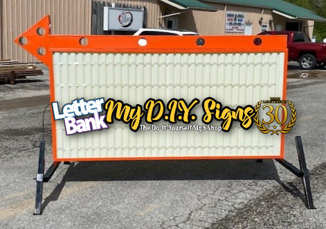 8 foot [48" x 96"] A7 Arrow Portable Readerboard Arrow Signs