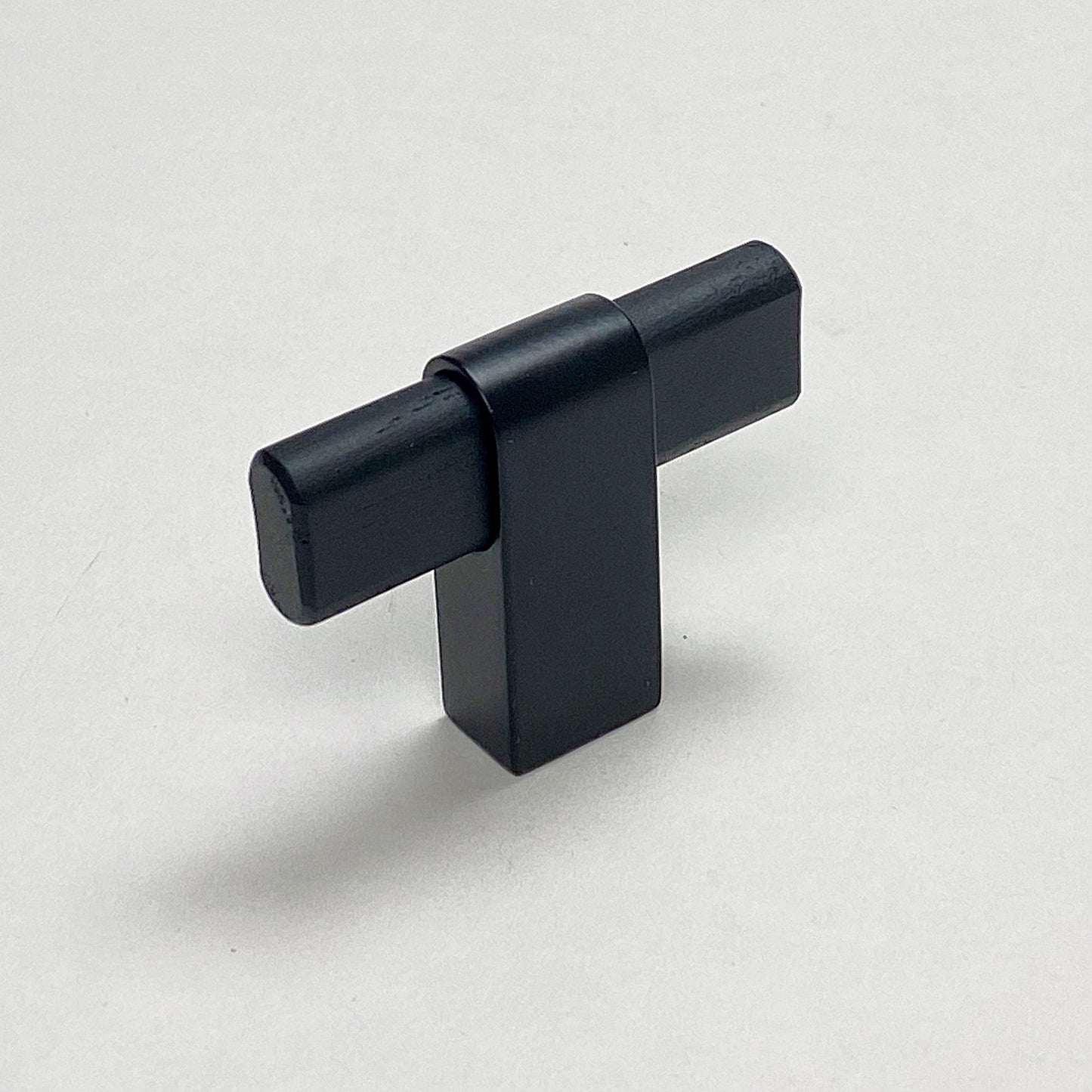 Black Wood and Metal "Crossing" Cabinet Knob and Drawer Handles