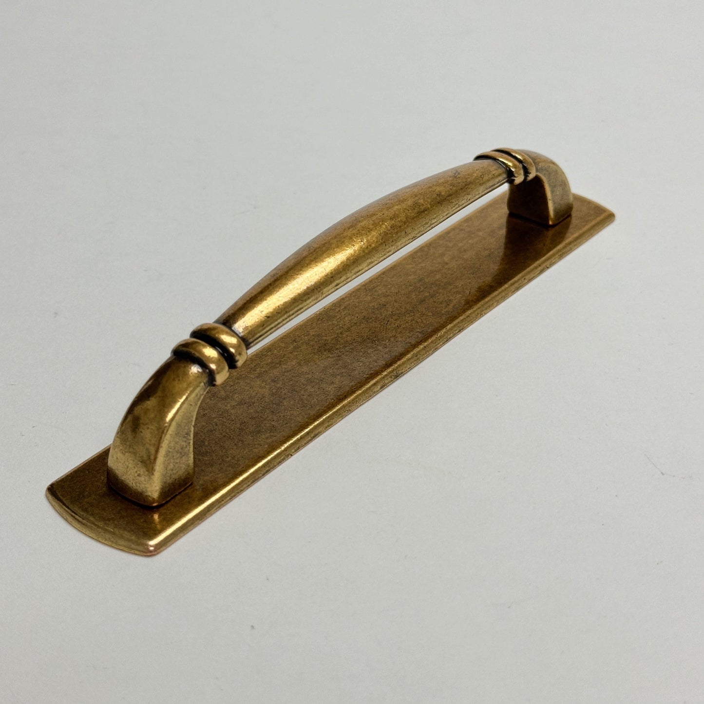 Backplate Antique Brass "Portofino" Drawer Pull and Knob