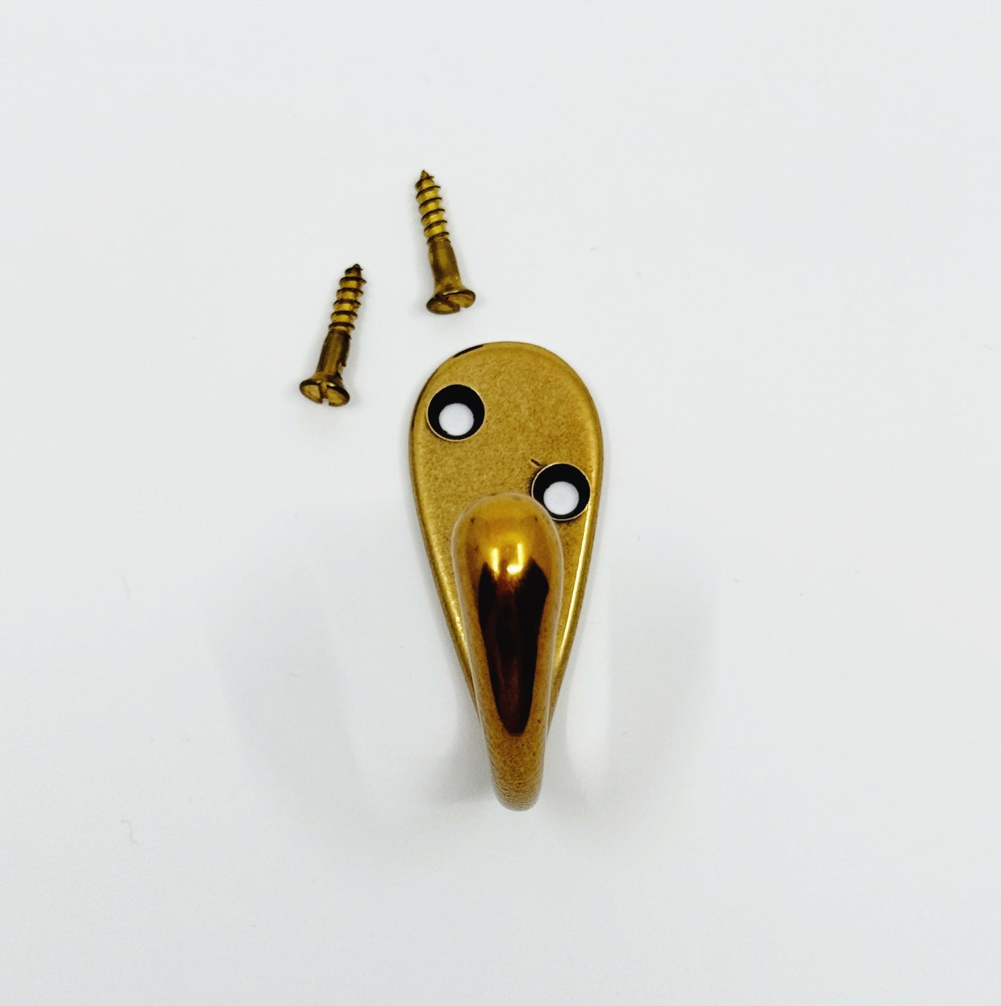 Antique Brass "Capri" Single Modern Wall Hat and Coat Hook