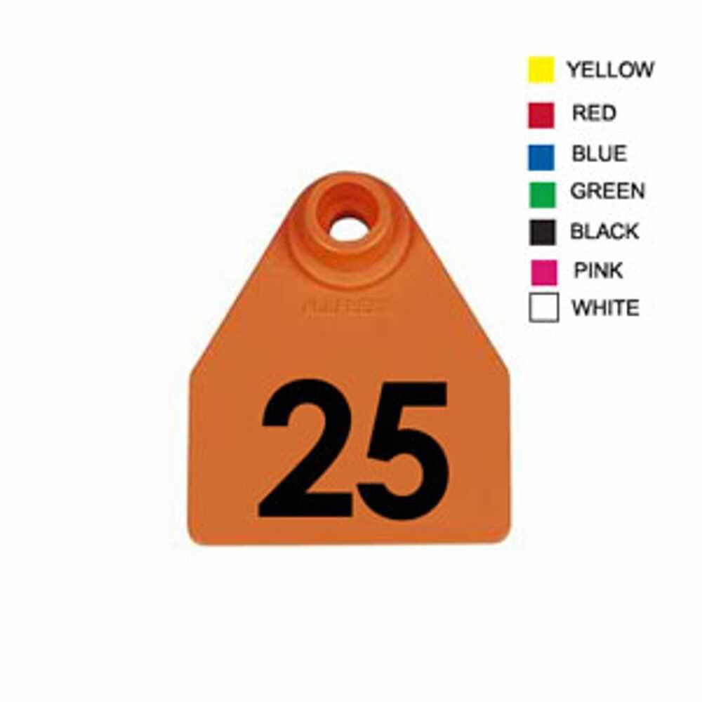 1-25 WHITE ALLFLEX MED. FEM/SM MALE  25/BG