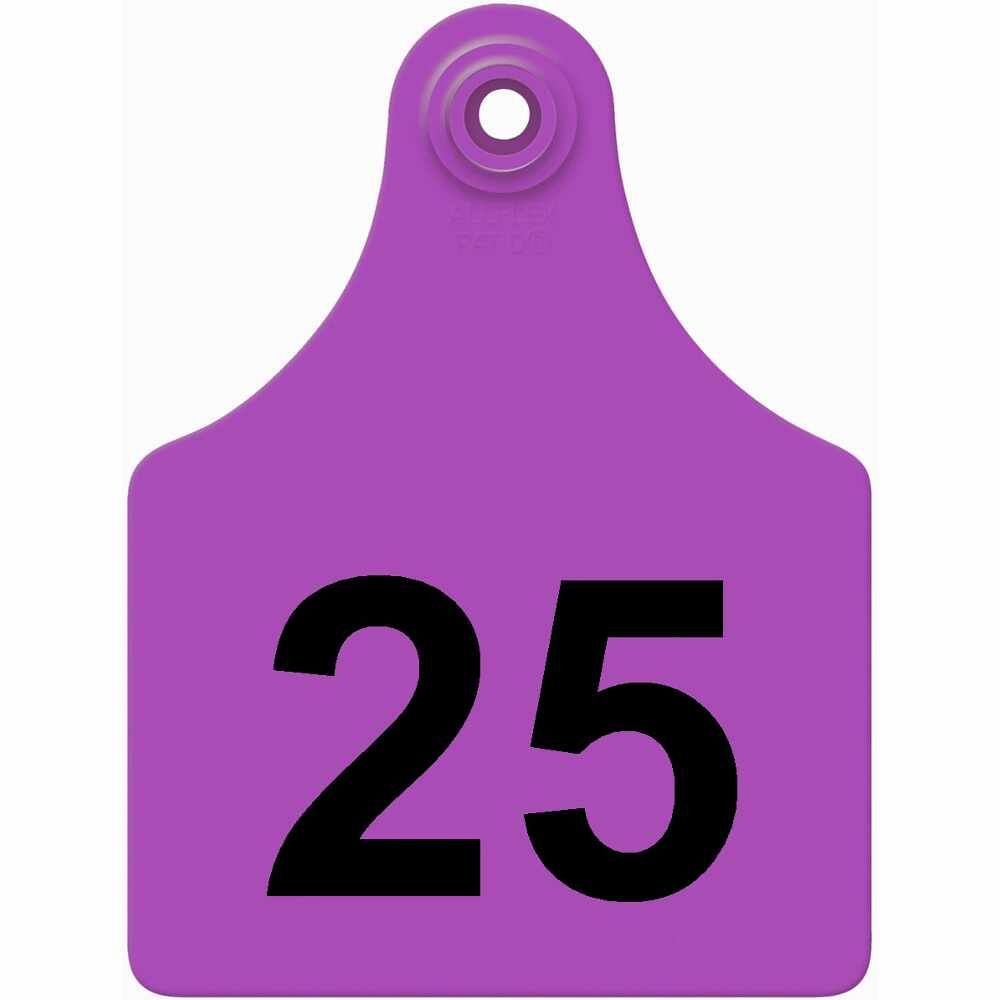 1-25 PURPLE Allflex: Maxi Fem/Sm Male