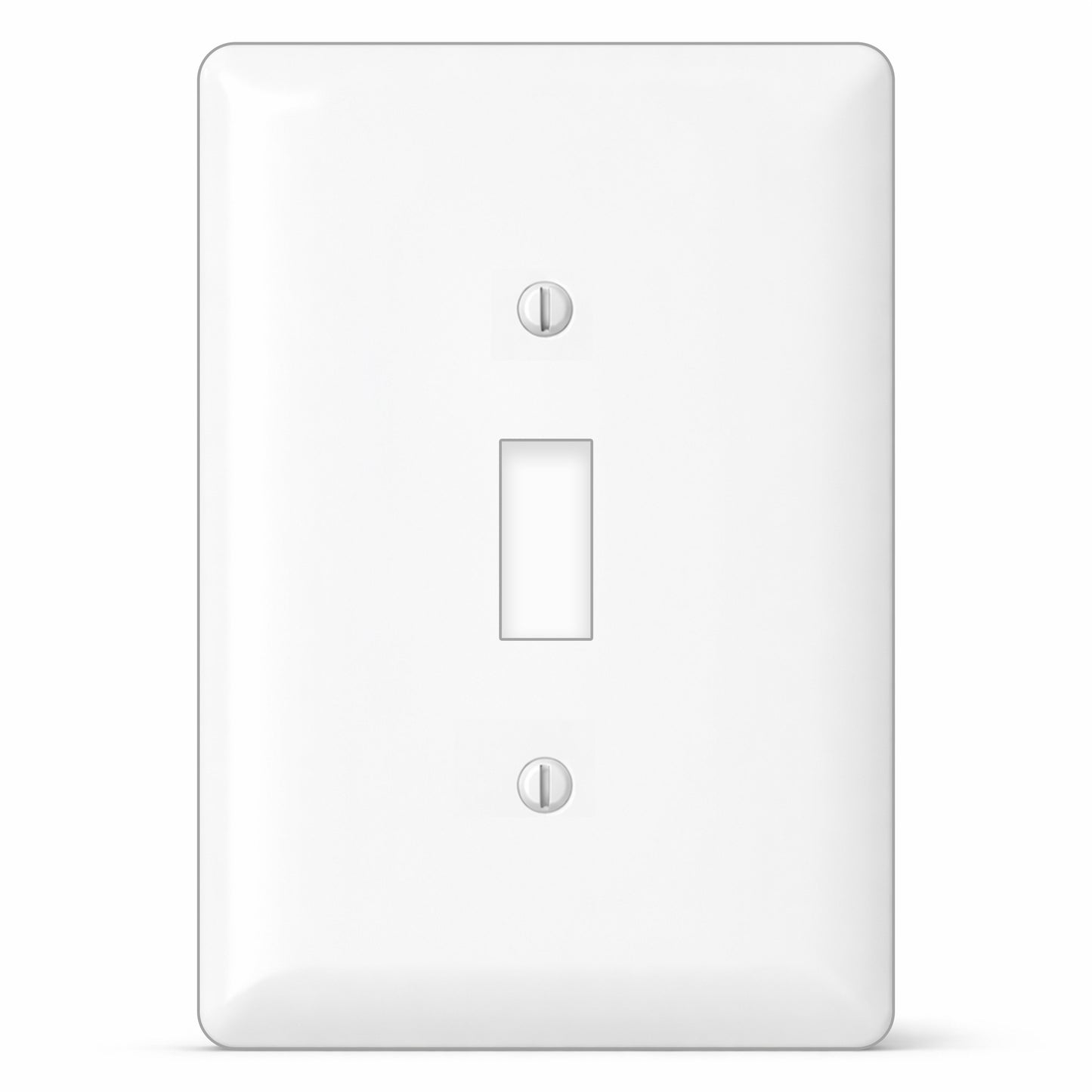 1 Gang White Metal Toggle Switch Maxi Plate