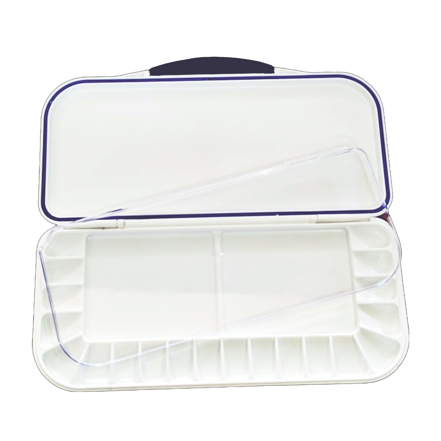 Pacific Arc - 20 well Airtight Paint tray palettes for Kids, Plastic White Palettes for Students or Adults Paint Holder, Paint Supplies for DIY, Crafts, Acrylic Painting
