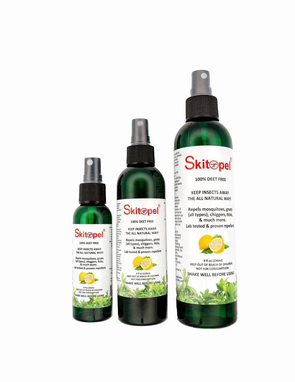 Skitopel® Lemon Insect Repellent Spray - for the Ulitmate Powerful, Chemical-Free Protection