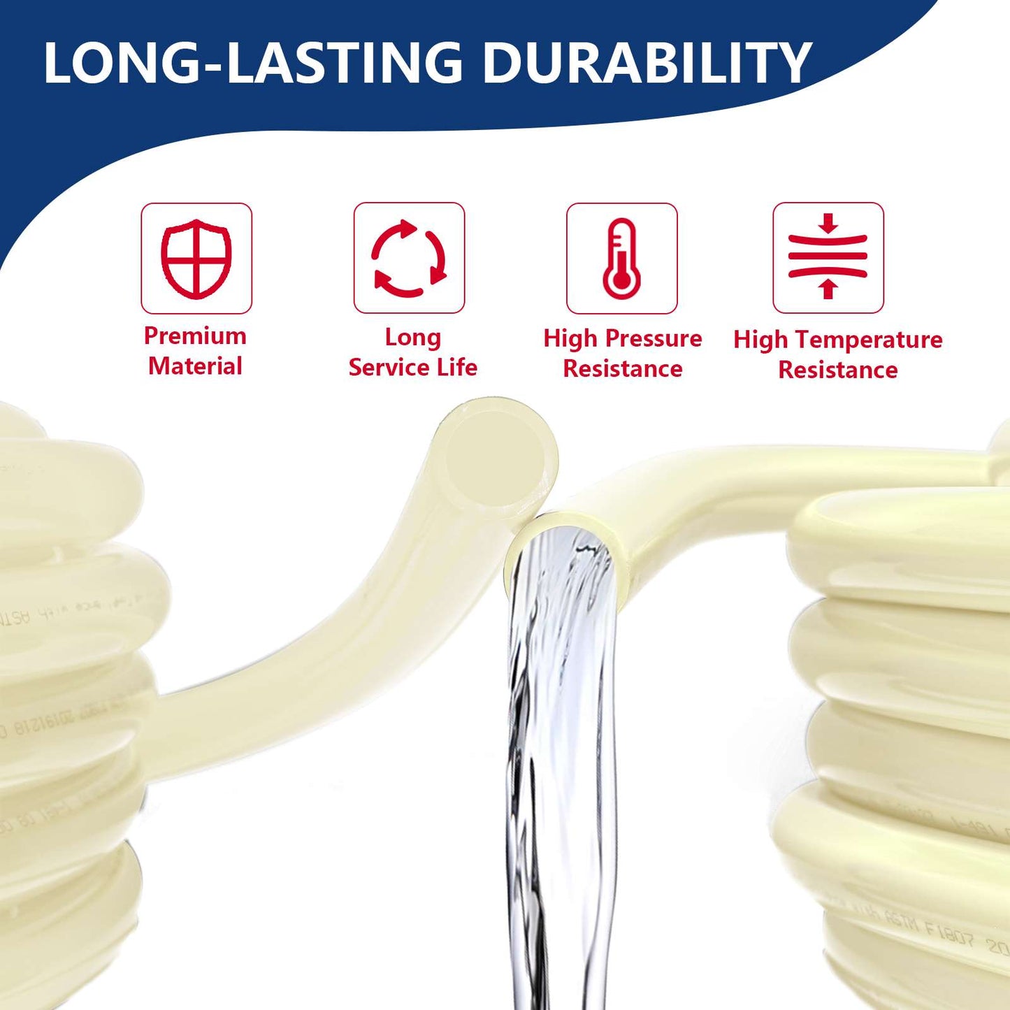 1/2" 100ft PEX-A Pipe (White & Cutter)