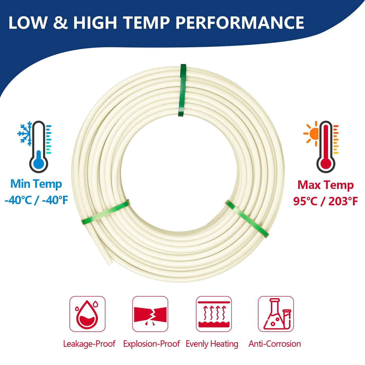 1/2" 100ft PEX-A Pipe (White & Cutter)