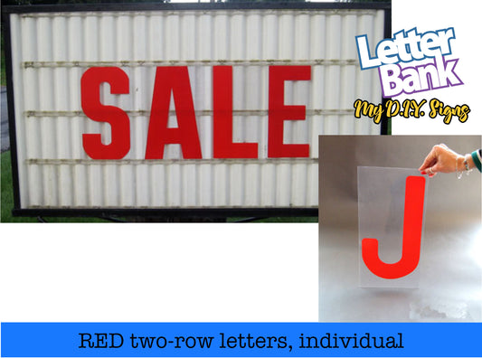 18" Tall Individual Flexible Letters for Portable Lighted Signs