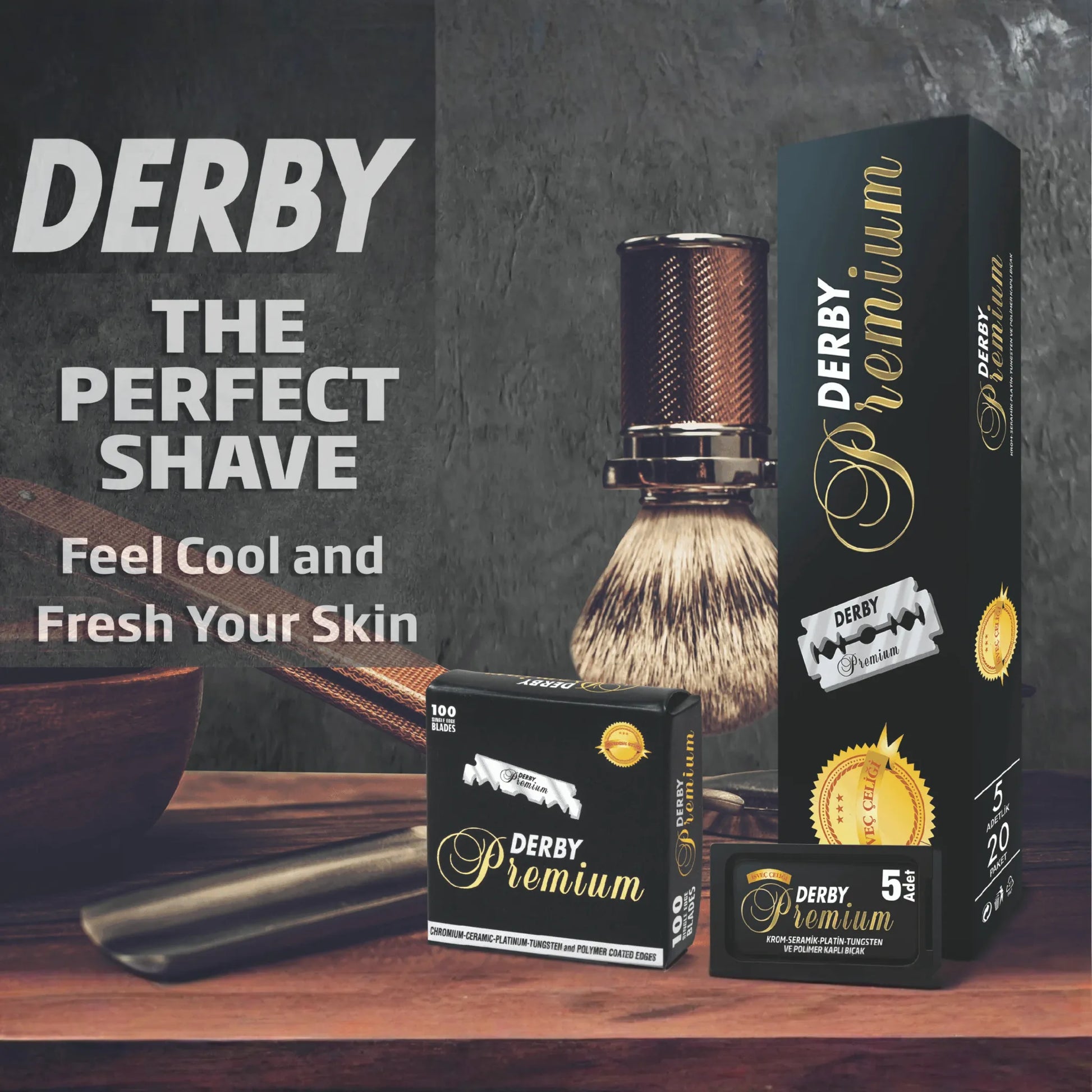 Derby Premium Double Edge Razor Blades 100ct - PREMIUM