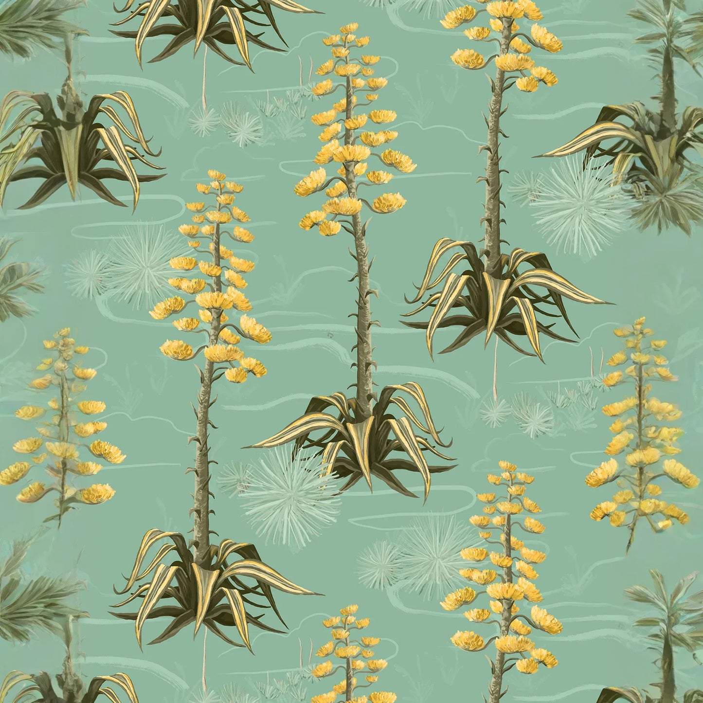 Agave Valley Wallpaper, mint