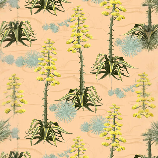 Agave Valley Wallpaper, peach