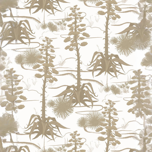 Agave Valley Wallpaper, white and tan