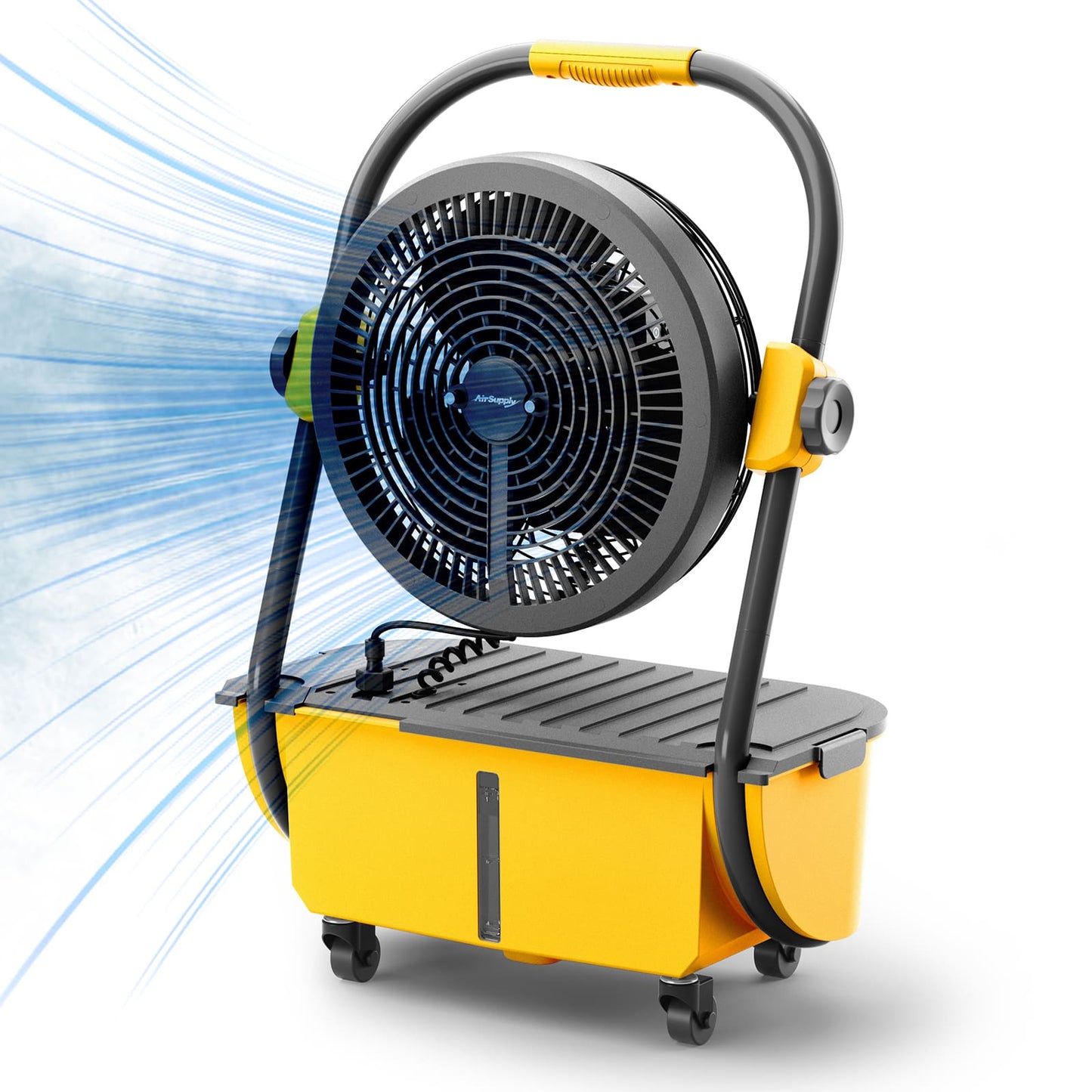 (Open Box) AirSupply MS12 Portable Mist Fan, 19,200mAh Battery & 2.9-Gallon Tank