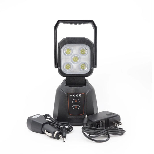 2.0 Power Display 20W LED 2000 Lumens Rechargeable Portable Light Handheld Powerful Flood Flashlight Magnetic Base with A/C & D/C Chargers 4 Function for Emergency, Outages, Home and More HYUGA PA LED