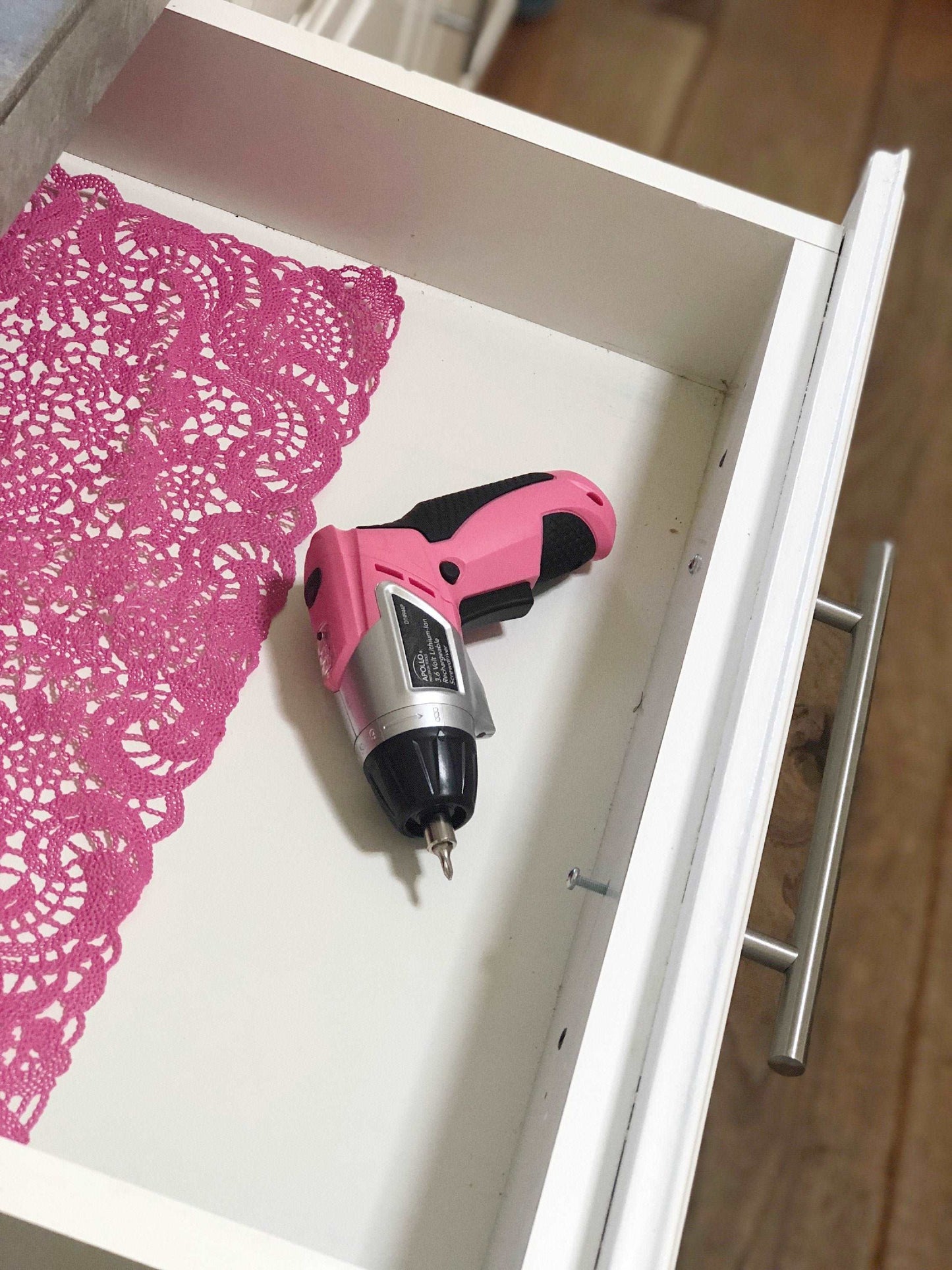 3.6 Volt Lithium-Ion Rechargeable Screwdriver with 45 Piece Accessory Set - Pink DT4944P