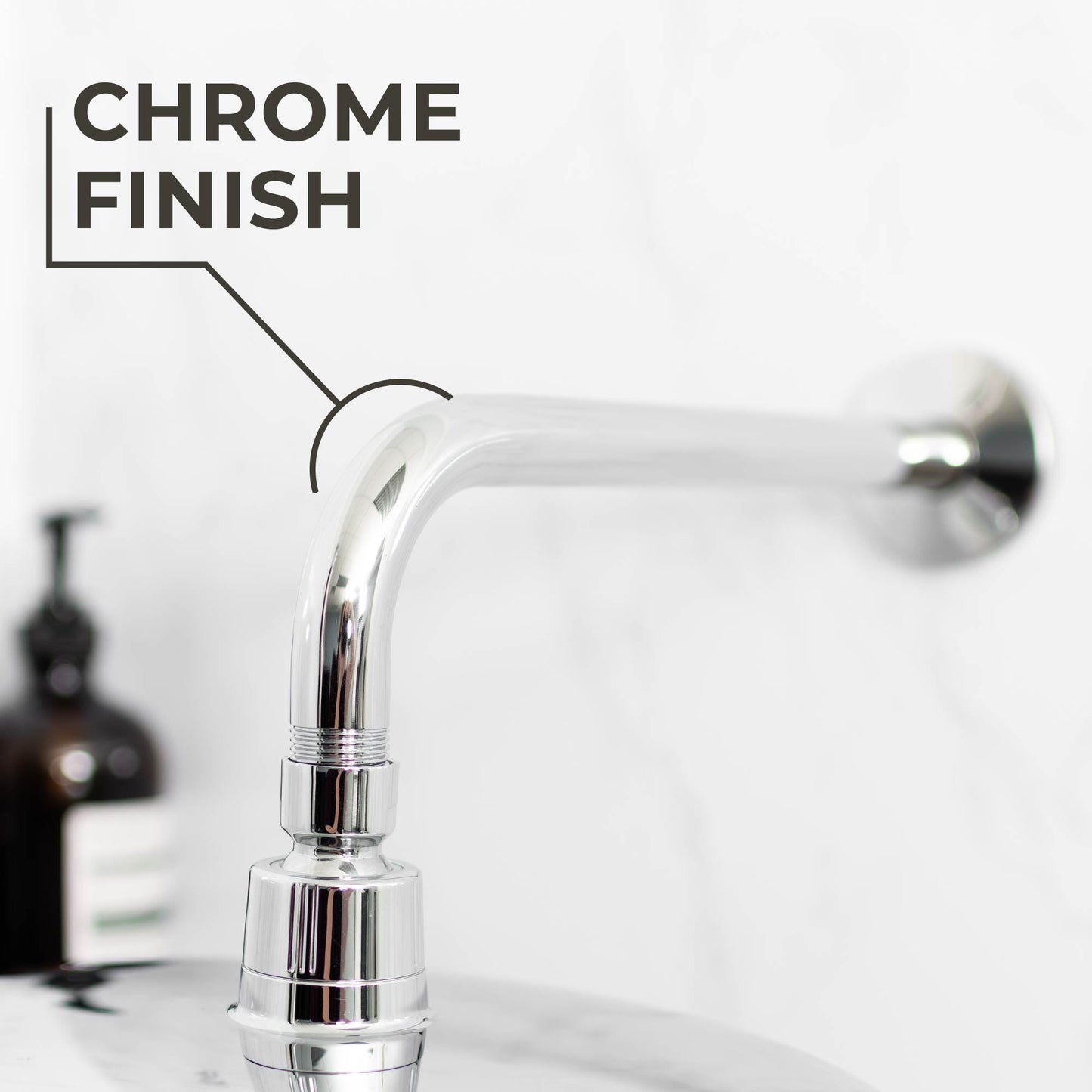 12 in. L-Shaped Shower Head Extension Arm (Chrome Finish)