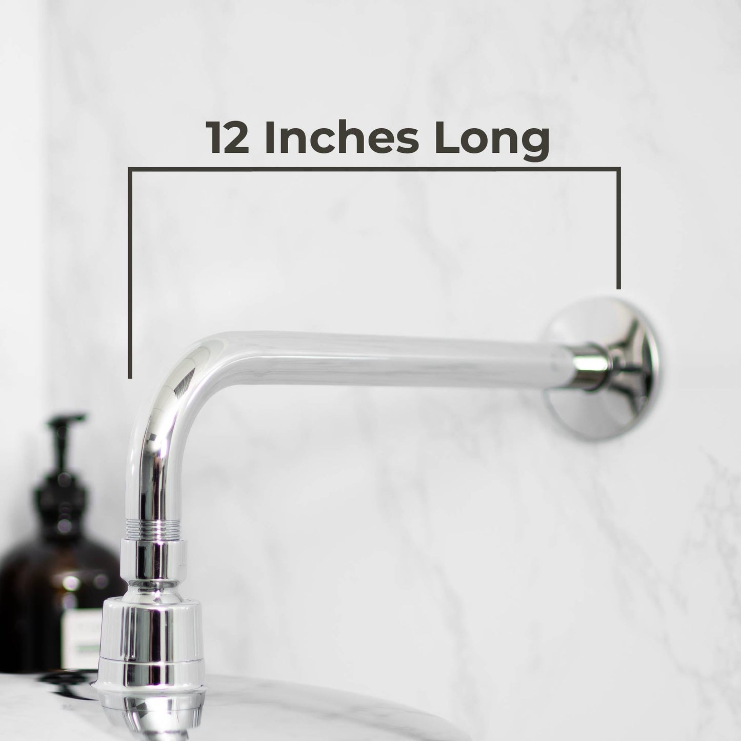 12 in. L-Shaped Shower Head Extension Arm (Chrome Finish)