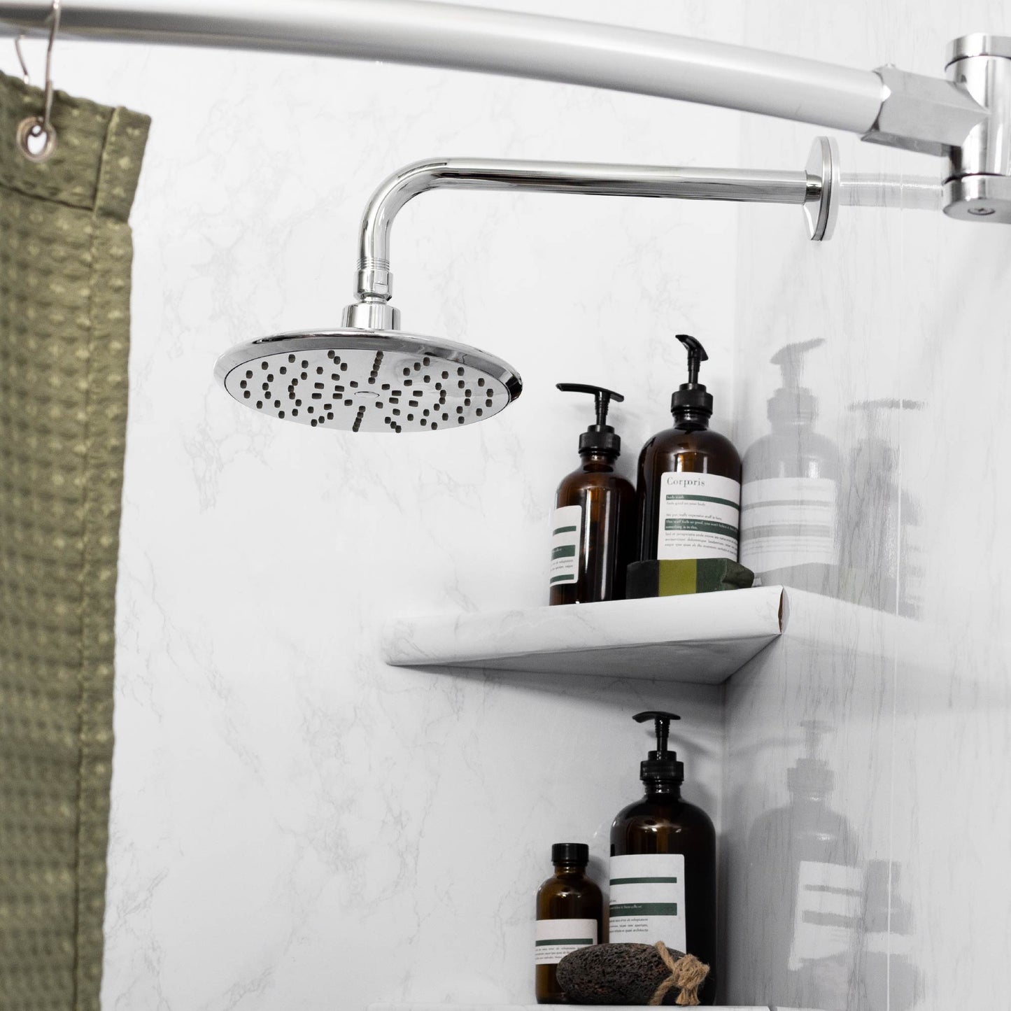 12 in. L-Shaped Shower Head Extension Arm (Chrome Finish)