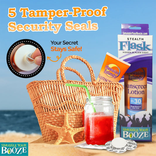 Smuggle Your Booze SPF 30 Sunscreen Flask