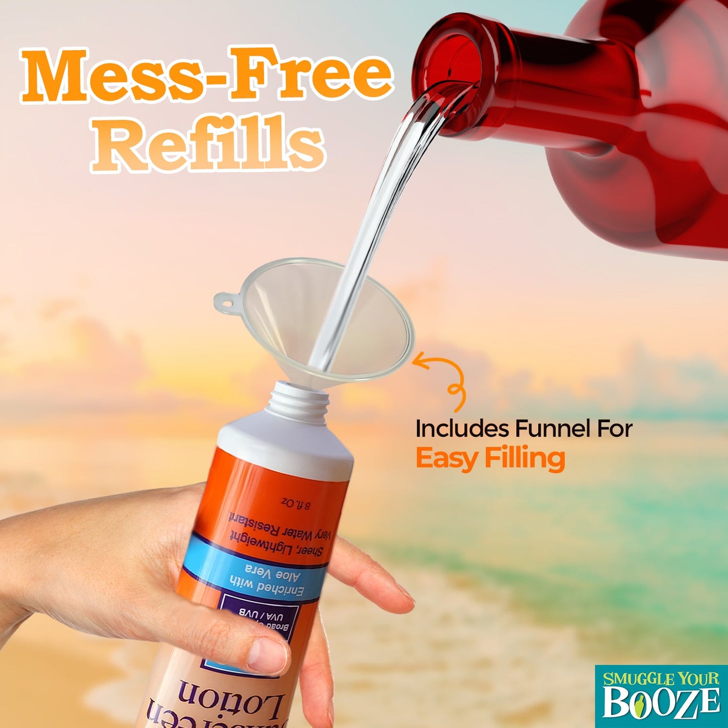 Smuggle Your Booze SPF 30 Sunscreen Flask
