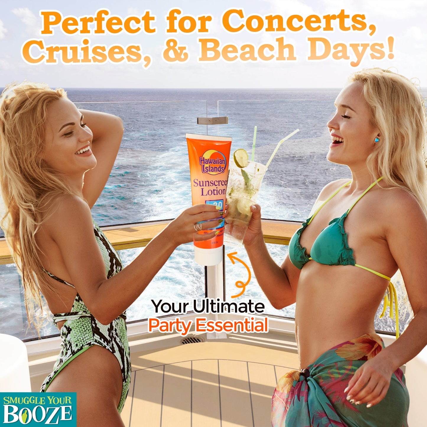 Smuggle Your Booze SPF 30 Sunscreen Flask