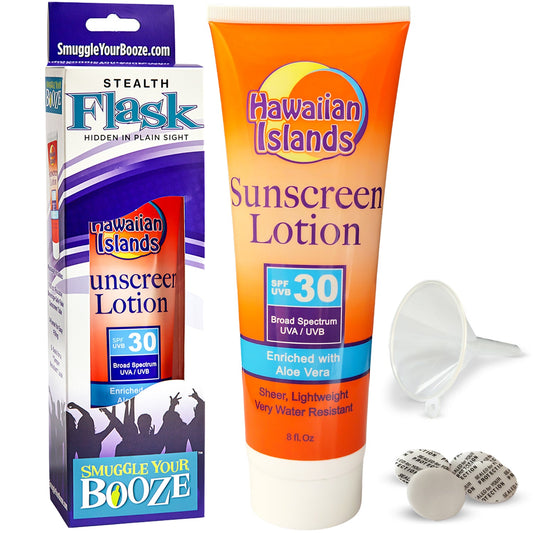 Smuggle Your Booze SPF 30 Sunscreen Flask