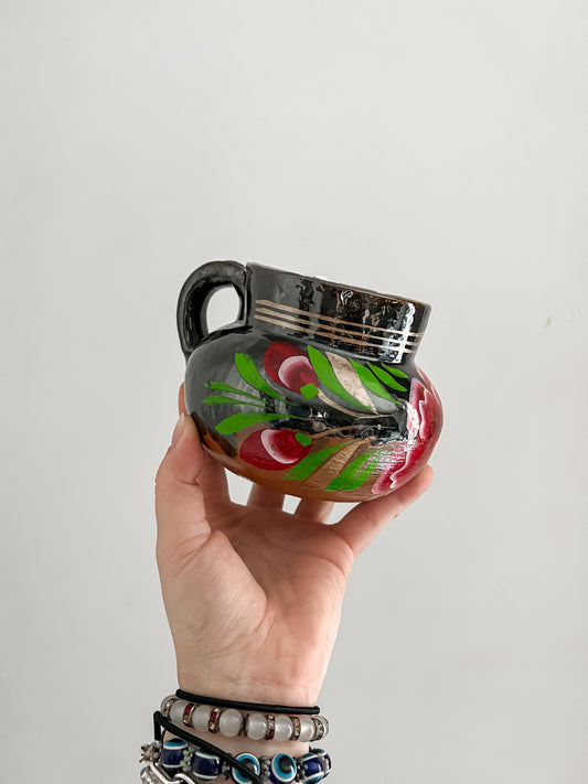 Floral Artesanal Barro Mug