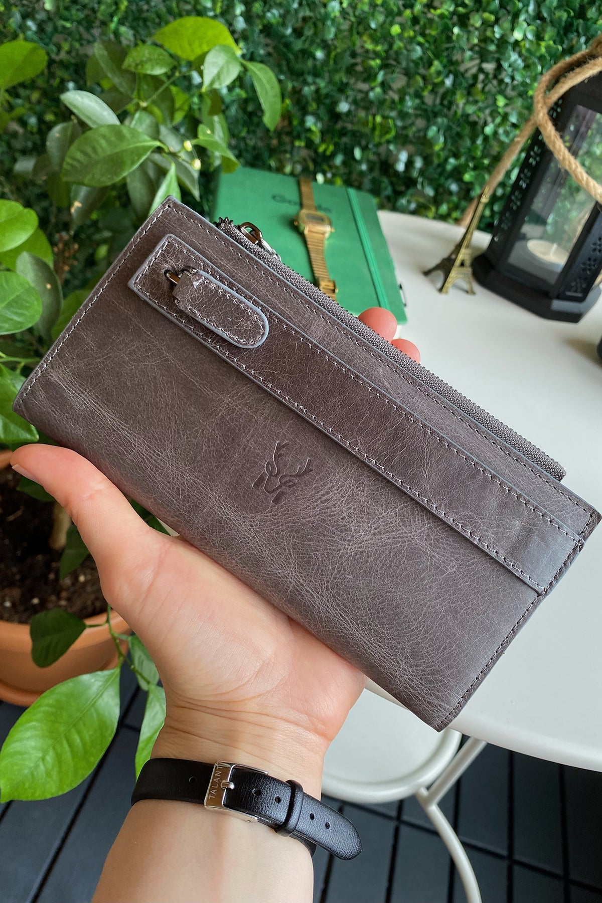 Mannu - Genuine Leather Large Wallet with Hand Band