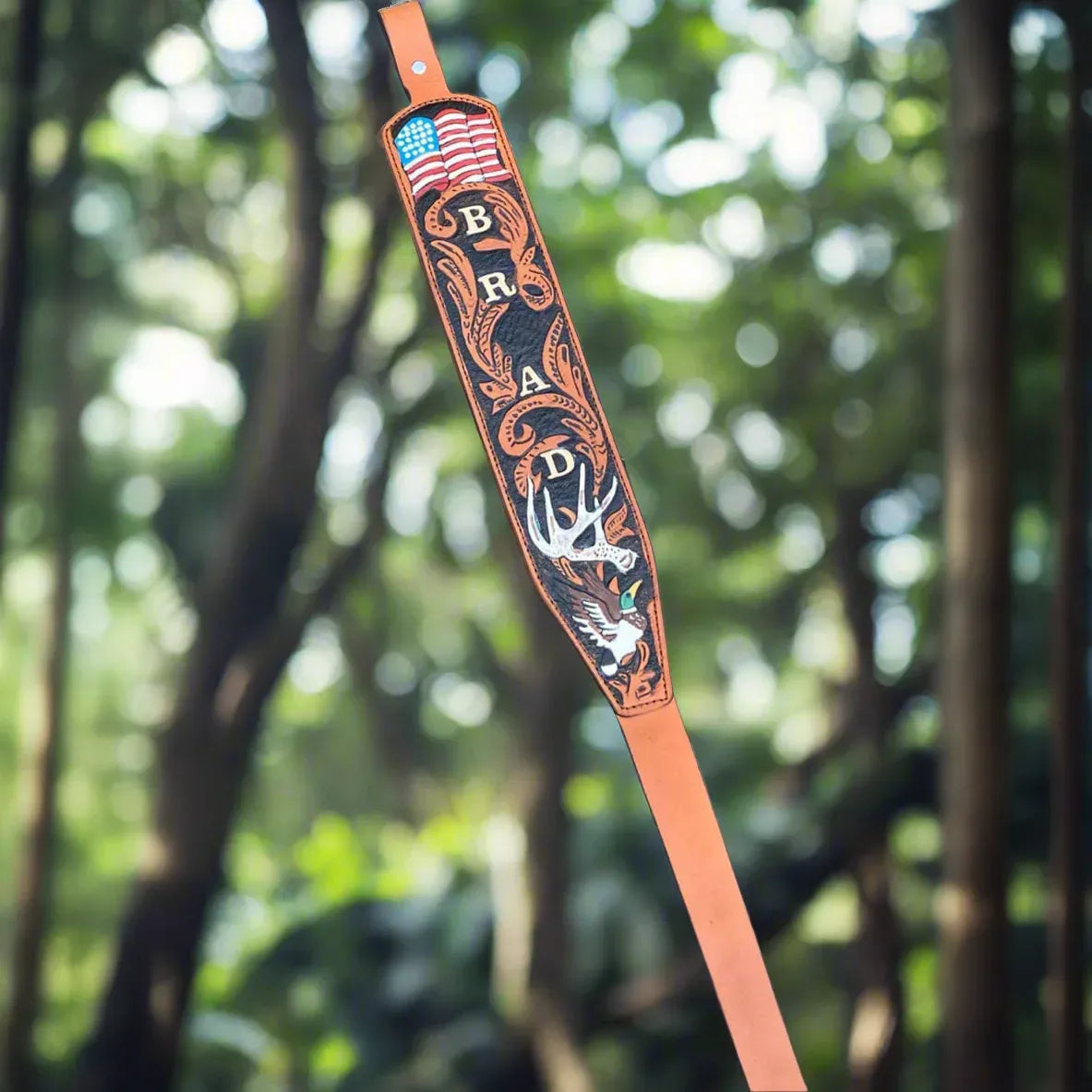 Custom Hand Tooled Leather Rifle Sling