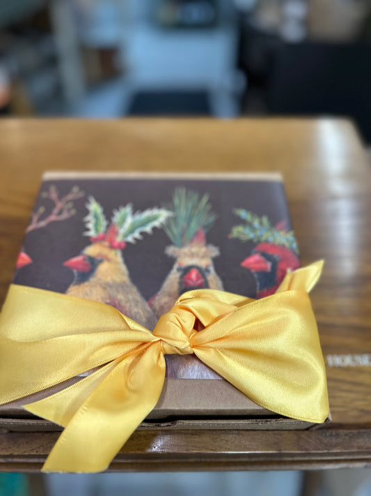 Old World Delights Gift Box - European Drinking Chocolate, Chocolate Covered Espresso Beans, Lemon Drops