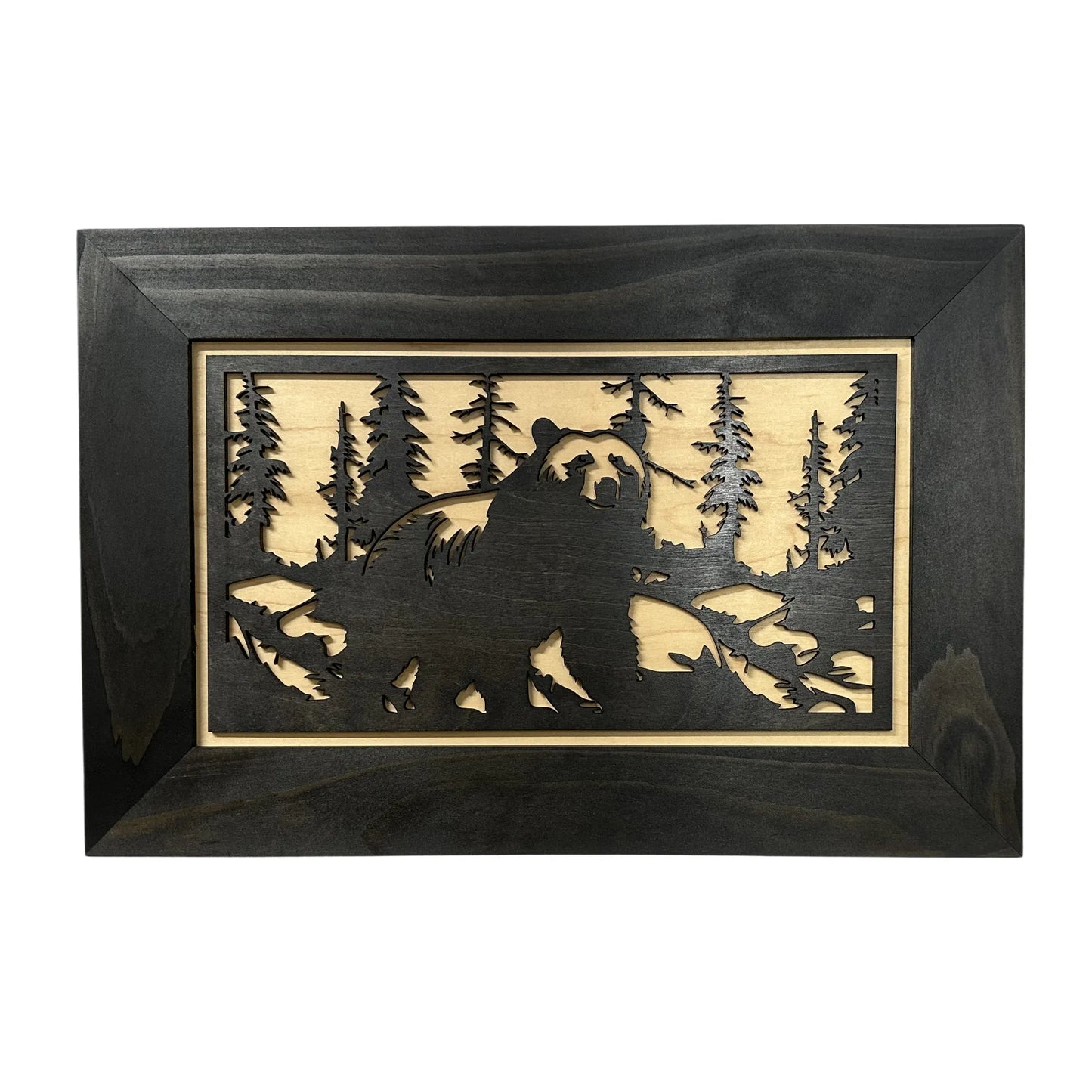 Hidden Black Bear Wall-Mounted Gun Cabinet – Safe Hidden Storage for Firearms