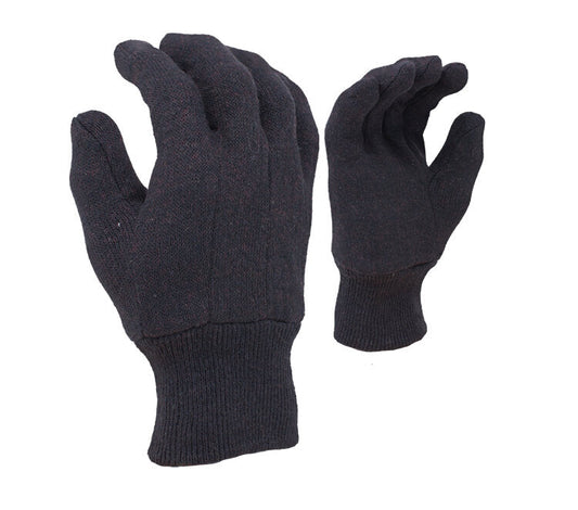 Task Gloves TSK21007 • 7 OZ COTTON/POLY BLEND BROWN JERSEY, KNIT WRIST CUFF