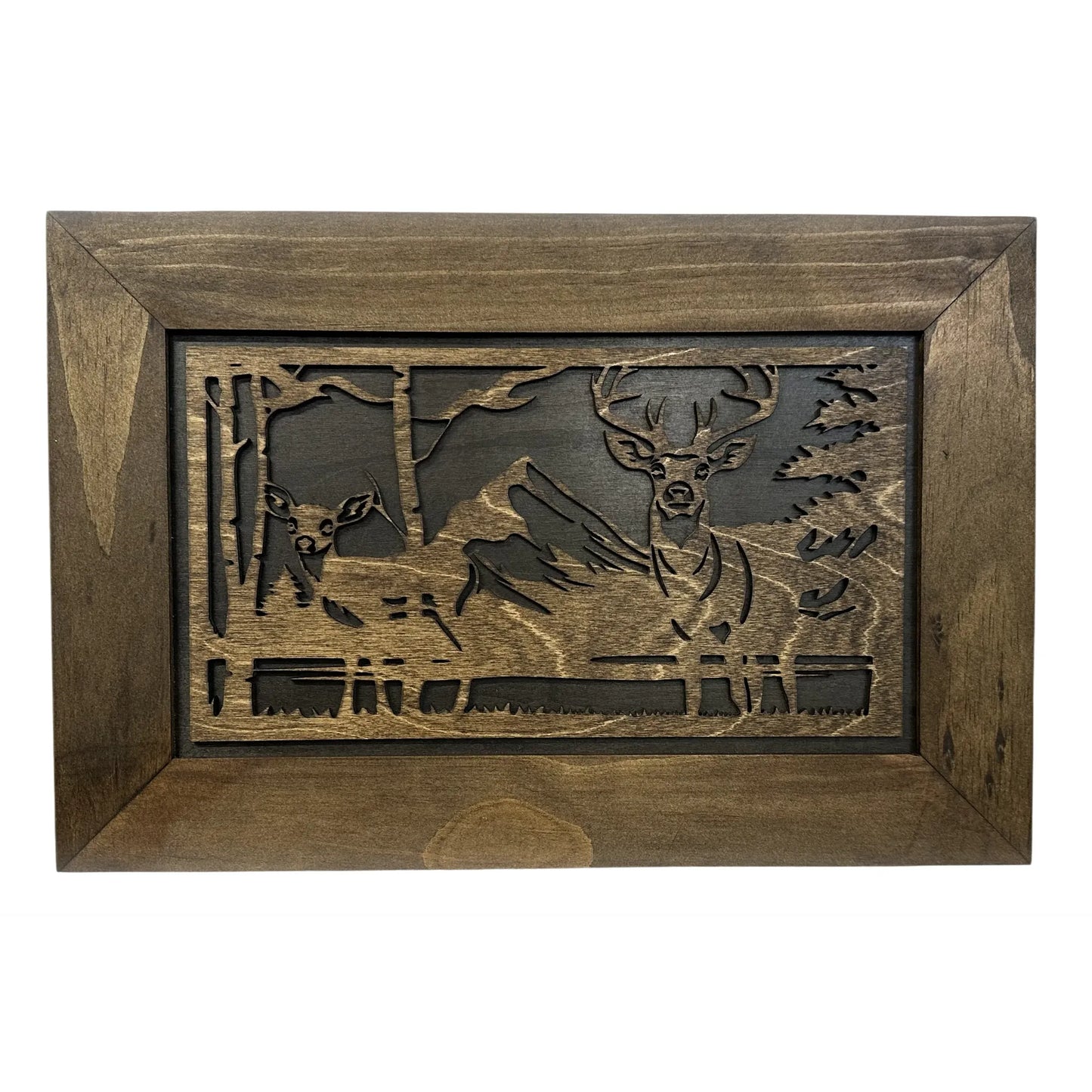 Stylish Buck & Doe Wall-Mounted Gun Cabinet – Elegant Lockable Storage for Your Home