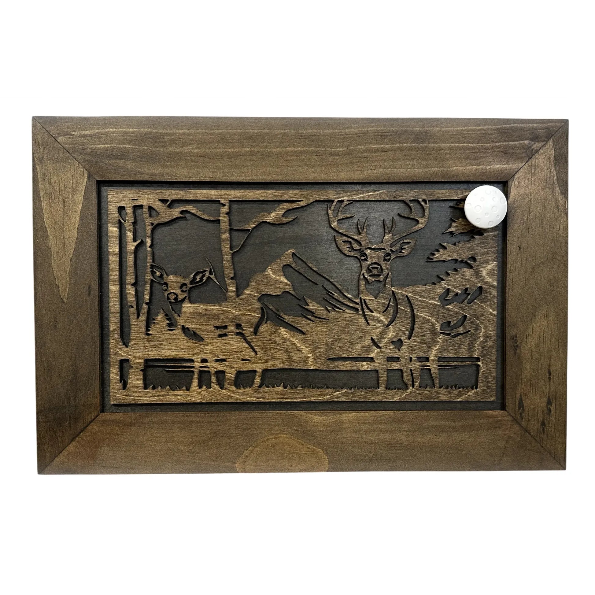 Stylish Buck & Doe Wall-Mounted Gun Cabinet – Elegant Lockable Storage for Your Home