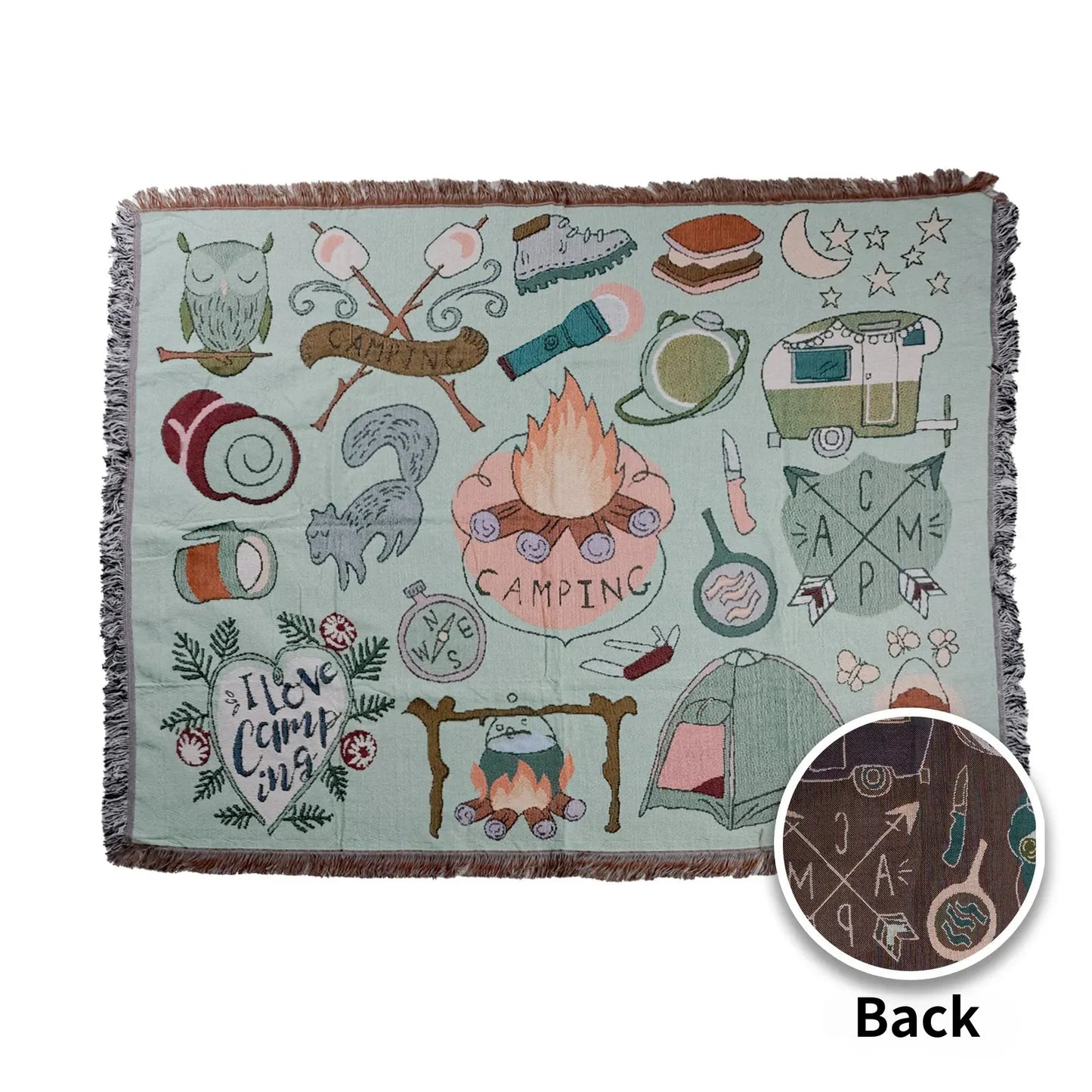HYUGA Extra Large Camping Blanket (68"x48")- Camping Rug, Beach Blanket, Picnic Blanket, Outdoor Blanket, Bed Sofa Couch