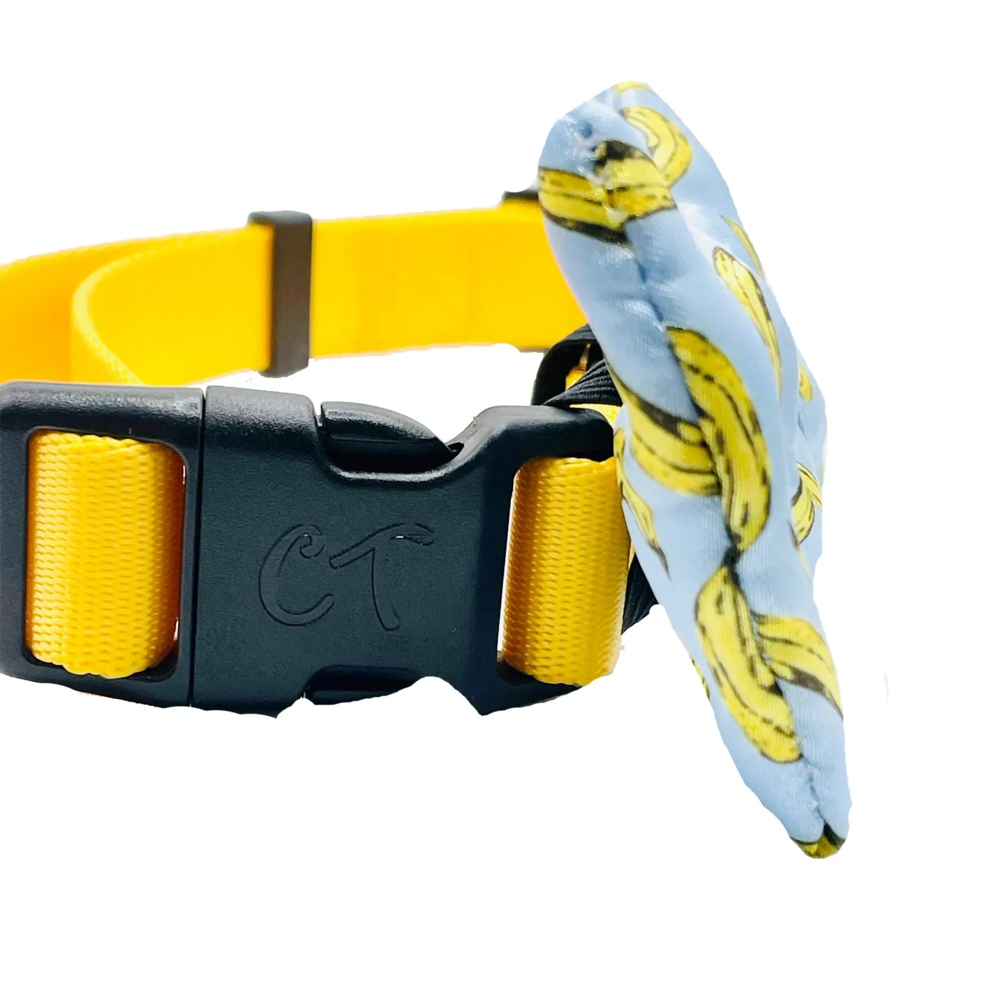 Banana Light Blue Dog Bow Tie