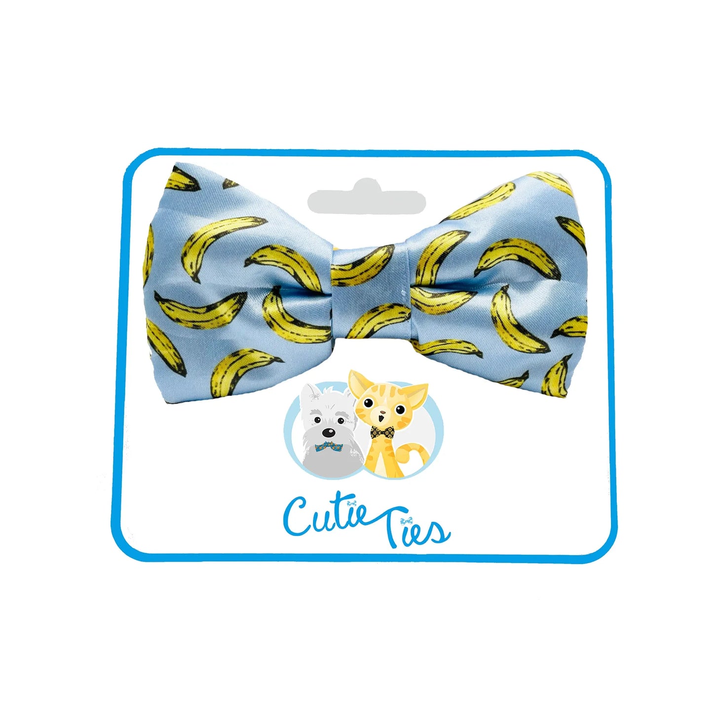 Banana Light Blue Dog Bow Tie