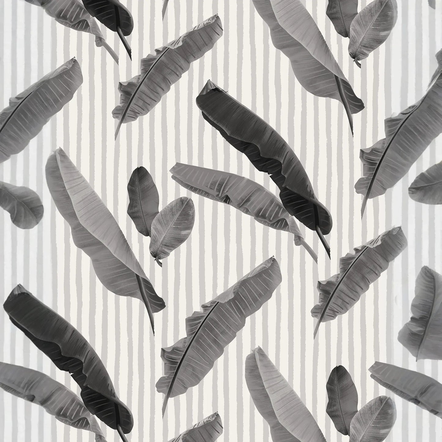 Banana Cabana Wallpaper, black and white