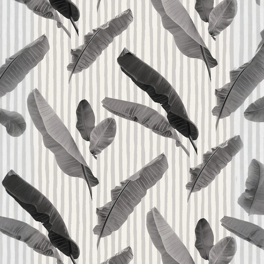 Banana Cabana Wallpaper, black and white