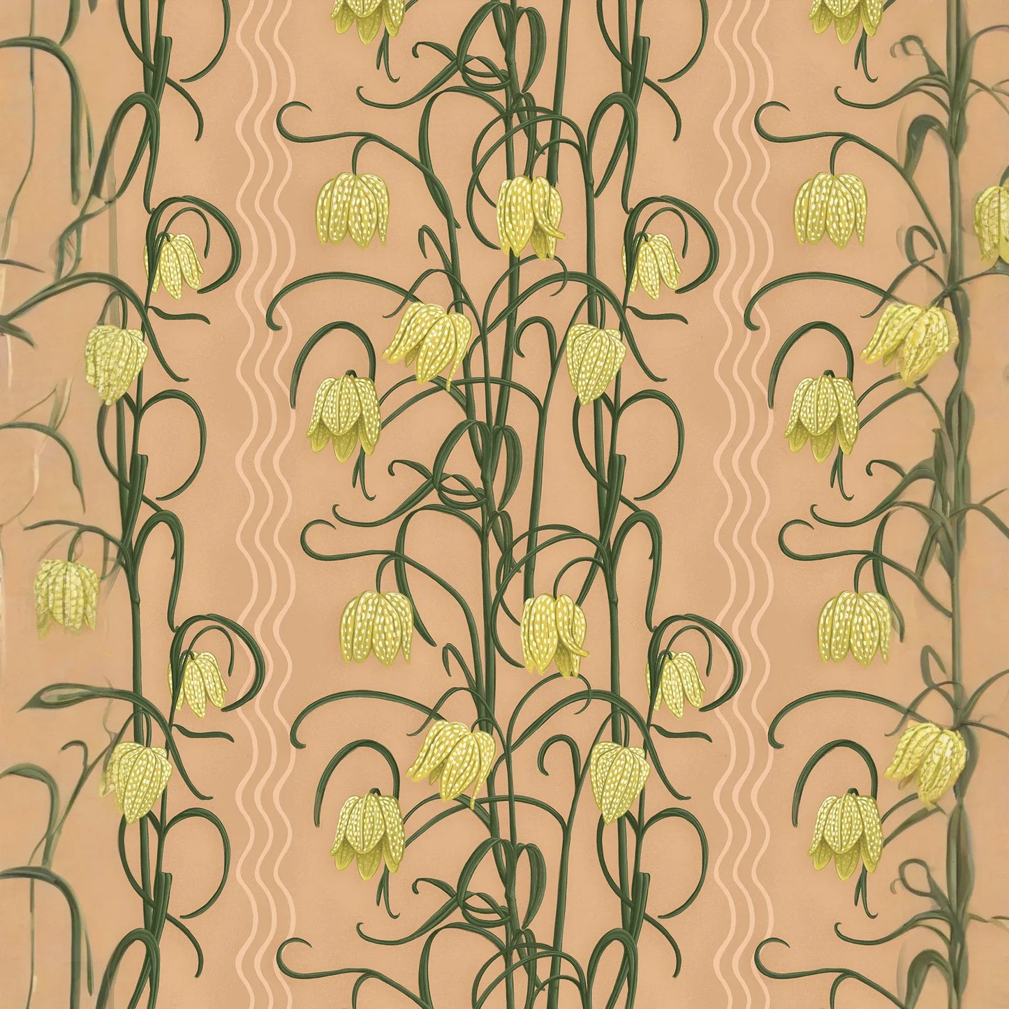 Campanas Wallpaper, clay and yellow