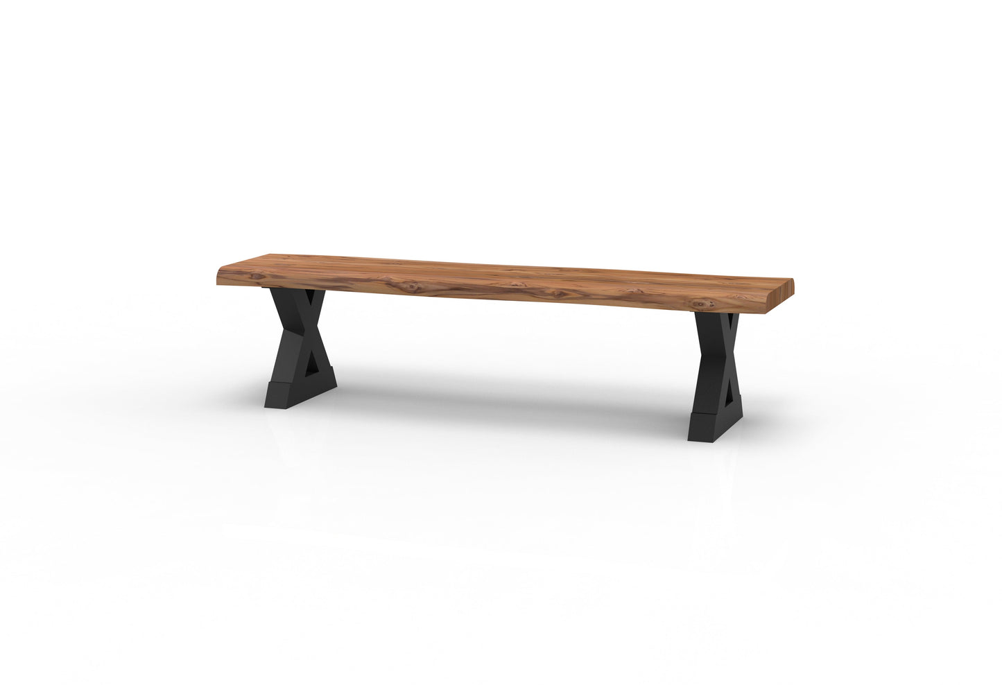 Pinilla Teak Live Edge Dining Bench - Natural