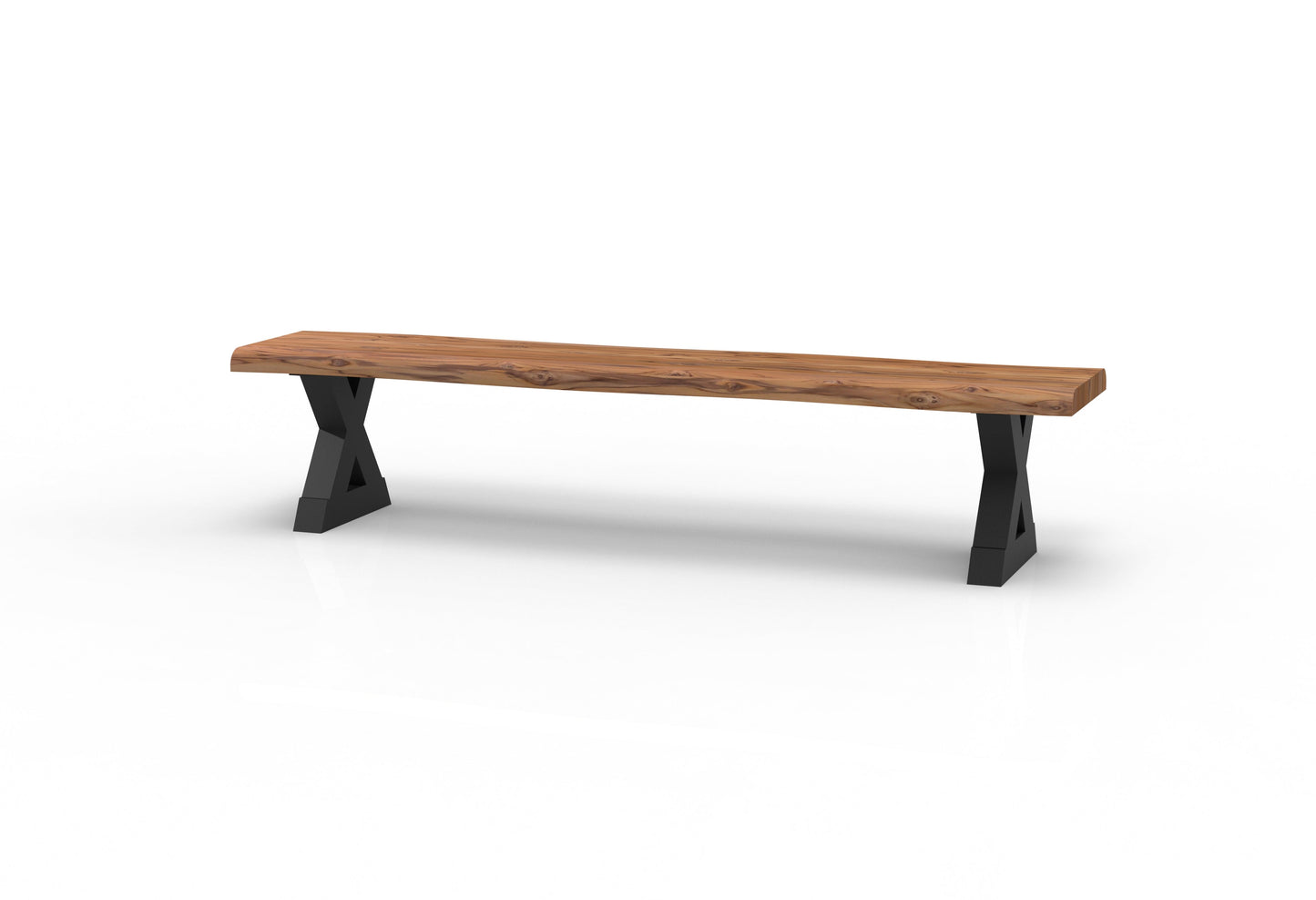 Pinilla Teak Live Edge Dining Bench - Natural