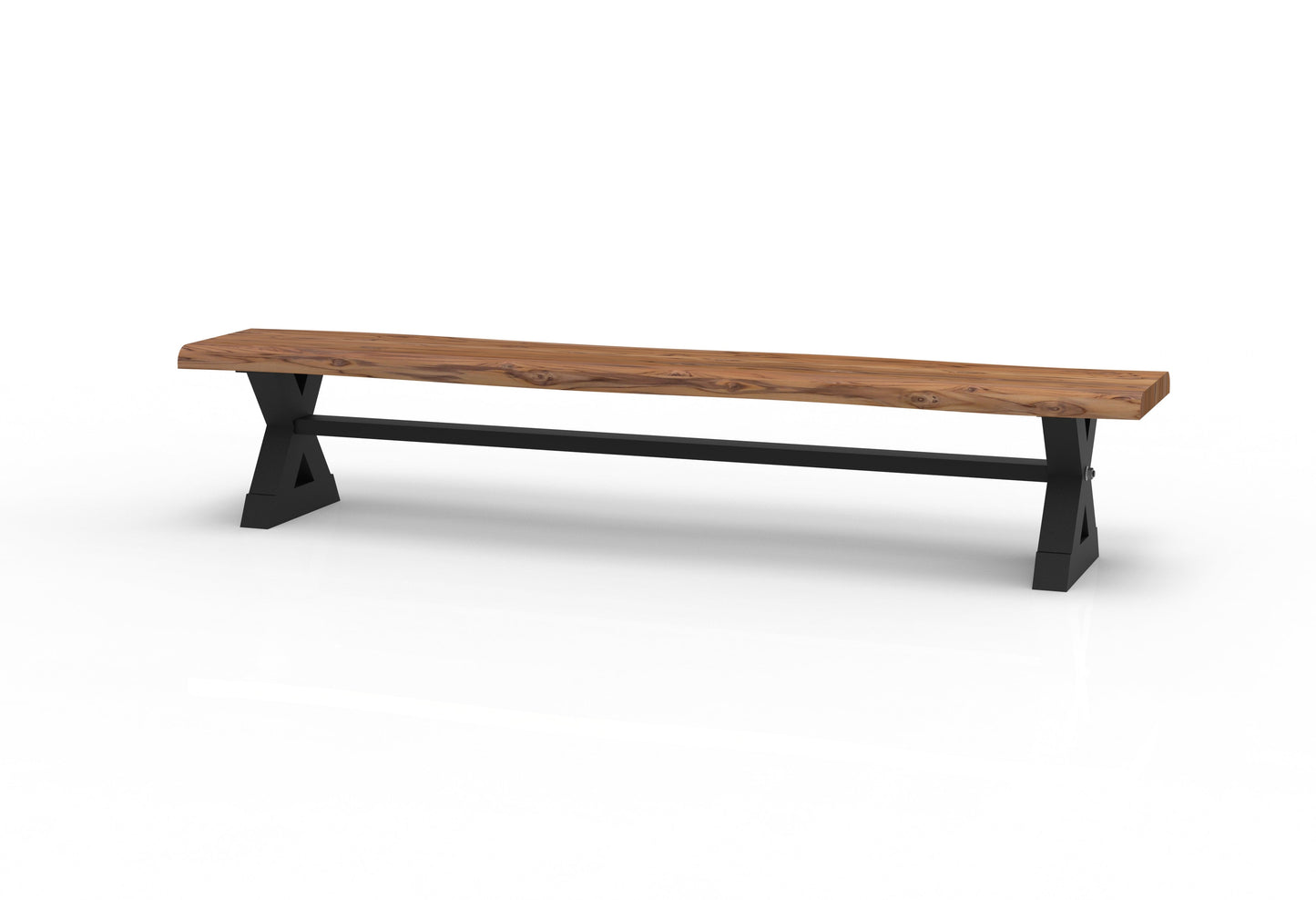 Pinilla Teak Live Edge Dining Bench - Natural